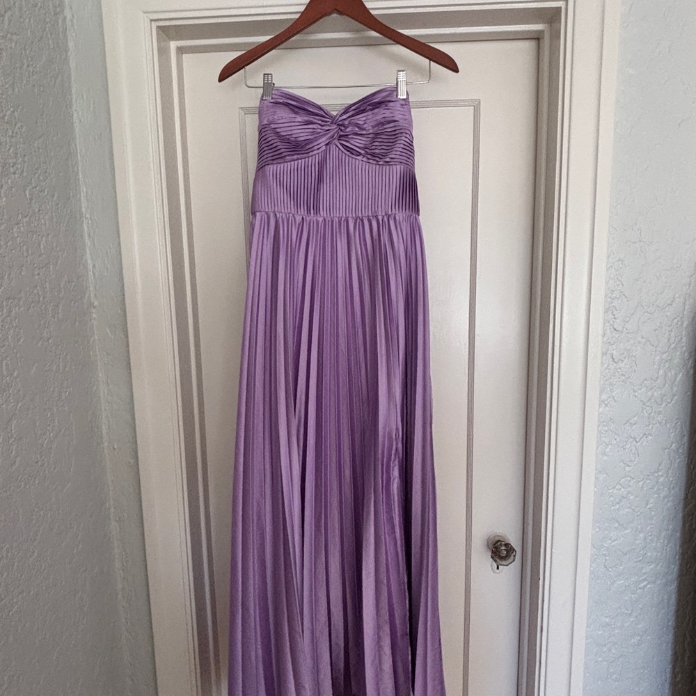 AMUR Strapless Purple Dress